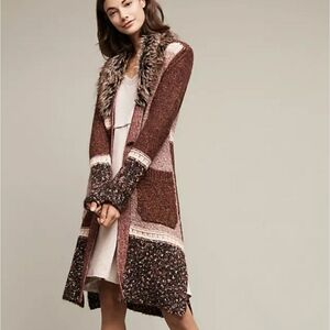 Anthropologie Sitka Angel of the North Knitted Multicolored Long Sweater Sz XS